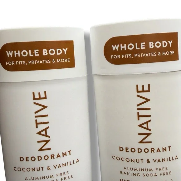 2x Native Whole Body Deodorant Coconut & Vanilla For Pits Privates & More 2.3 oz - Picture 2 of 6